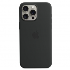 Чехол iPhone 15 Pro Max Silicone Case "MagSafe" Черный