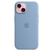Чехол iPhone 15 Silicone Case "MagSafe" голубой
