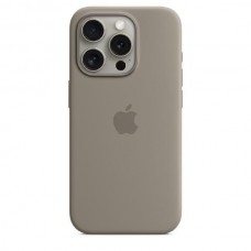 Чехол iPhone 15 Pro Silicone Case "MagSafe" серый