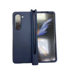 Накладка задняя Samsung F946B Galaxy Z Fold 5 силиконовая Black (Raigon iverse) Синий