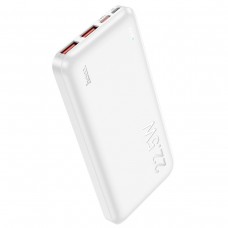 Внешний АКБ HOCO (2 USB выходa/Type-C) QC3.0 22.5W (10000mAh)(J101) White 