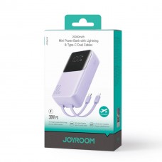 Внешний АКБ JoyRoom (USB/Type-C выход /+кабель Lightining/Type-C) 30W (20000mAh)(JR-PBC07) Purple