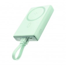 Внешний АКБ JoyRoom (Lightining/Type-C/беспроводная) 20W с подставкой (10000mAh)(JR-PBM01) Green