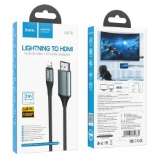 USB Lightining Cable HDTV на HDMI (Hoco) в оплетке 2м UA15 