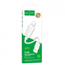 USB Lightining Cable (Hoco) 2.4A круглый 1м X73 (белый)