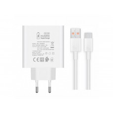 СЗУ с USB выходом 66W +кабель Type-C (Huawei)(HW-110600E00) белый 