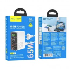 СЗУ с выходами Type-C(3)/USB(3) High Power QC3.0 65W + кабель Length 1.2м (N36)(Hoco) белое