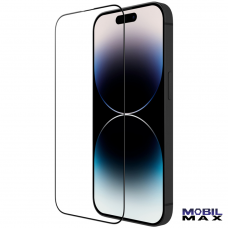 Защитное стекло iPhone 14 Pro Max (6D) черная рамка (OG) (техпакет) (ударопрочное) (Anti-Static Glass)