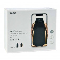 Держатель авто индуктивный с беспроводной зарядкой 10W (Totu)