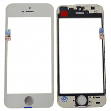 Стекло+Рамка для iPhone 5S (белый)