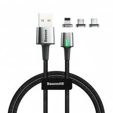 Кабель-USB 3в1 micro-USB/Lightning/Type-C Baseus магнитный
