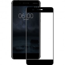 Защитное стекло Nokia 5.1 (2018)(2,5D) черная рамка (ударопрочное)