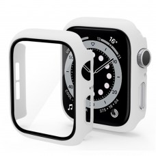 Бампер защитный для Apple Watch 44mm White с защитным стеклом