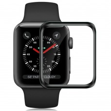 Защитное стекло для Apple Watch 40mm 5D с чёрной рамкой
