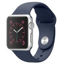 Ремешок для Apple Watch 38/40mm тёмно-синий силиконовый (размер М)
