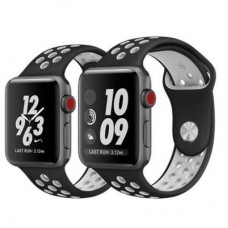 Ремешок для Apple Watch 42/44mm Sport Band Nike+ черный/серый