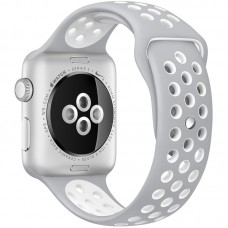 Ремешок для Apple Watch 42/44mm Sport Band Nike+ серый/белый