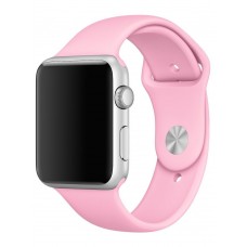 Ремешок для Apple Watch 38/40mm розовый силиконовый (размер М)