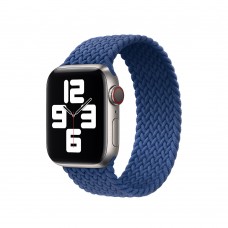 Ремешок для Apple Watch 42/44mm (размер L) плетеный синий