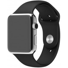 Ремешок для Apple Watch 42/44mm (размер M) силиконовый черный