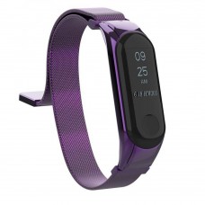 Ремешок к фитнес-браслету Xiaomi Mi Band 4 миланский сетчатый фиолетовый