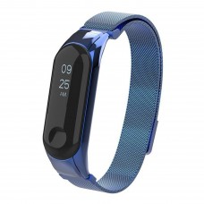 Ремешок к фитнес-браслету Xiaomi Mi Band 4 миланский сетчатый синий