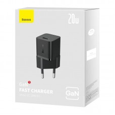 СЗУ с выходом Type-C QC3.0 (mini) 20W GaN5 (Baseus)(CCGN050101) Black